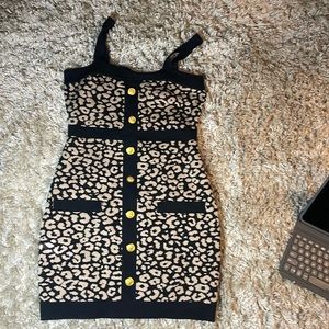 Cheetah, print knit dress.